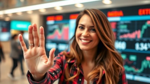 Smiling woman in social media marketing tutorial image