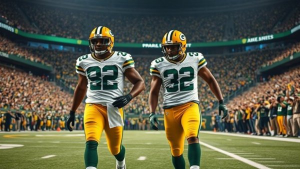 Green Bay Packers rookie wide receivers entering field.