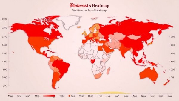 Heatmap displaying Pinterest marketing strategies engagement levels.