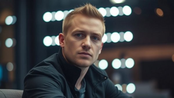 Candid portrait of man in studio, Wisconsin outdoor recreation.