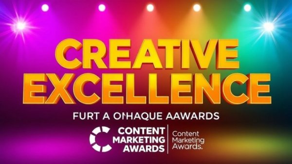 Content Marketing Awards promotional banner with vibrant gradient.