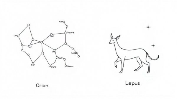 Diagram showing Orion and Lepus constellations for Wisconsin stargazing.