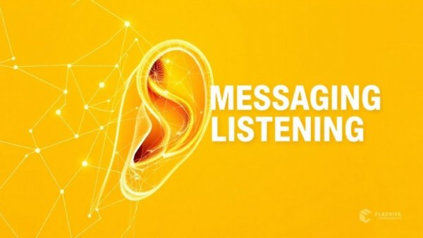 Stylized ear graphic with text, illustrating sentiment analysis in marketing.