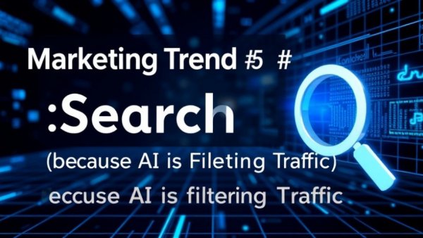 Marketing trends for social media showing AI effects on search traffic.