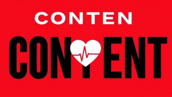 AI content health awareness graphic with heart monitor.