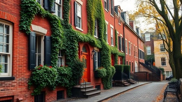 Charming NYC townhouses ideal for flat-fee pricing moving services.