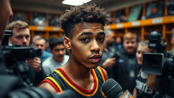 2025 NFL Draft hopeful young player interviewed by media.