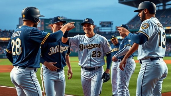 Milwaukee Brewers games highlights with players on the field.