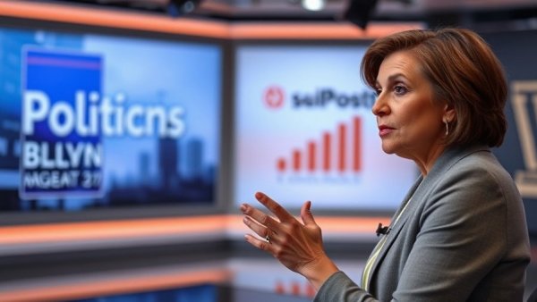 Discussing Wisconsin politics, a woman emphasizes voter opinions on gerrymandering.