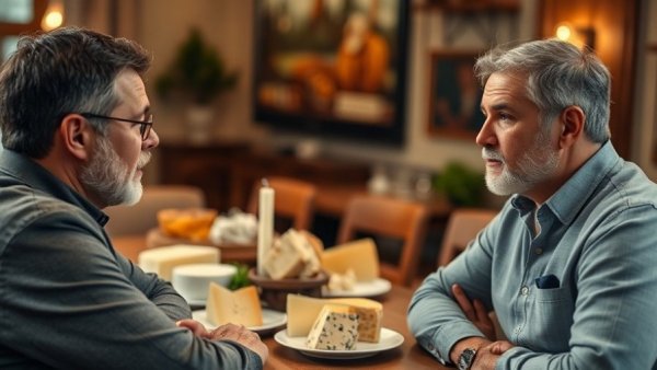 Live Q&A with cheese platter backdrop for Wisconsin cheese curds.