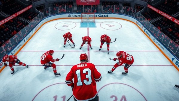 Wisconsin sports teams engaged in an ice hockey match.