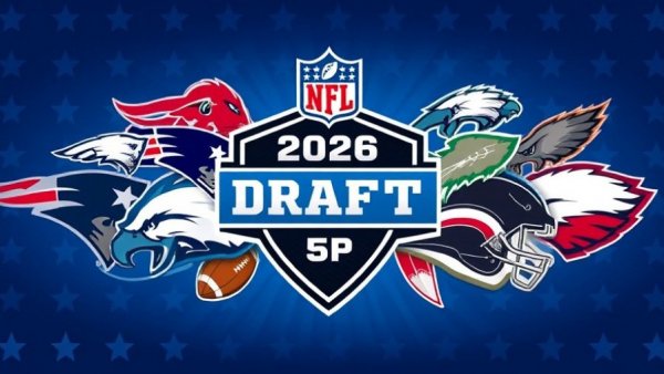 2026 NFL Draft vibrant team logos and emblem design.