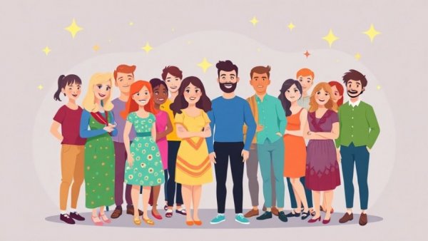 Illustration of a diverse group collaborating in content culture.