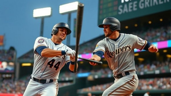 Milwaukee Brewers game action highlights vs Miami Marlins.