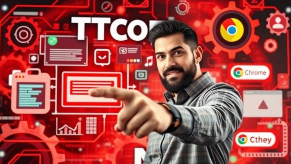 Tutorial poster on using Claude for online advertising with tech elements.