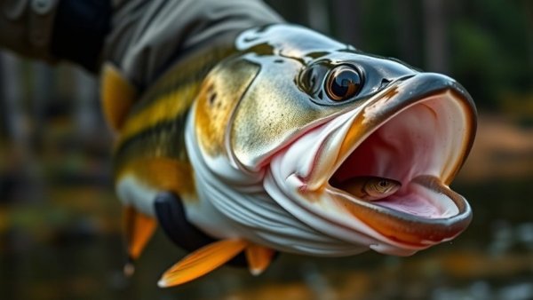 Largemouth bass caught by angler at Wisconsin fishing spot
