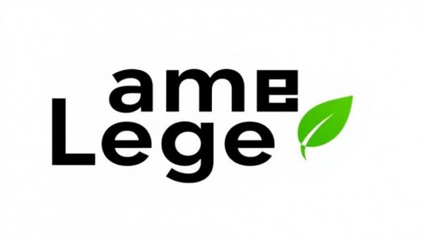 Minimalist logo design with leaf emblem and bold text