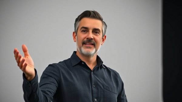 Confident speaker discussing email list growth for affiliate marketing.