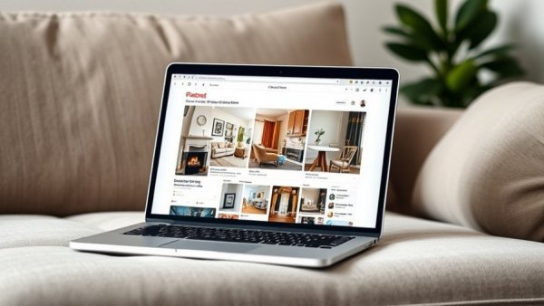 Laptop showing Pinterest pins for Pinterest Affiliate Marketing 2026