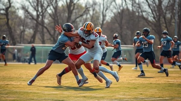 Exhilarating football game showcasing Wisconsin outdoor recreation.