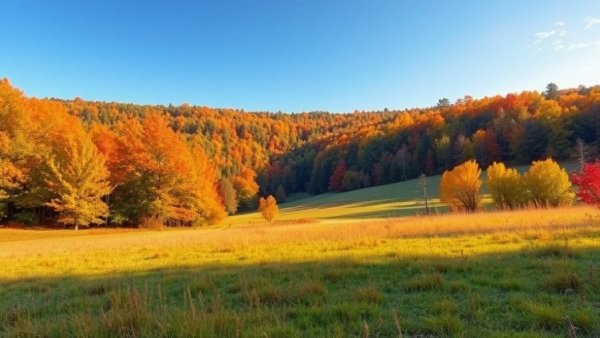 Scenic Wisconsin outdoor activities landscape in fall.