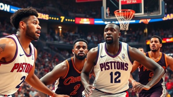 Pistons take 2-0 lead against Cavaliers in intense NBA game.