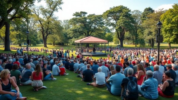 Wisconsin travel outdoor concert in Mount Pleasant.