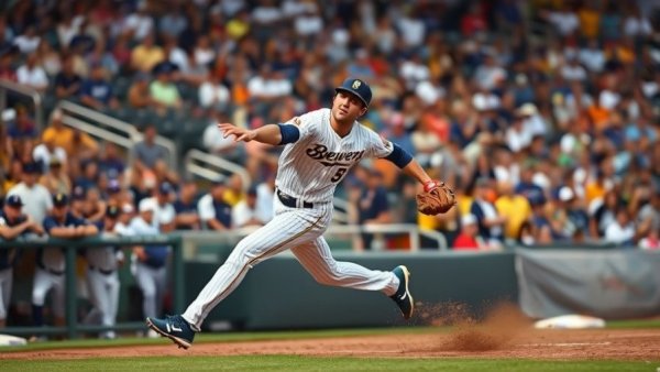 Milwaukee Brewers player in action during a game highlight