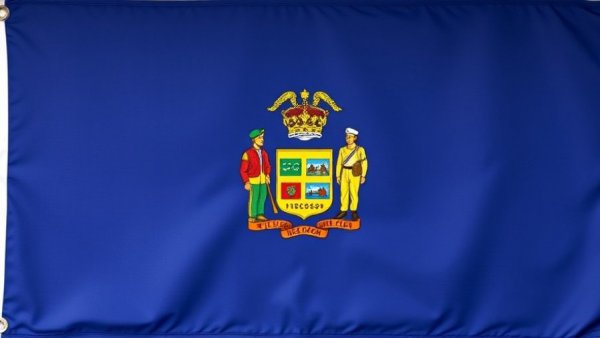 Wisconsin state flag with emblem and 1848 text, symbolizing health and wellness.