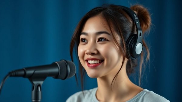 Young woman in a studio discussing politics on Wisconsin Family Action.
