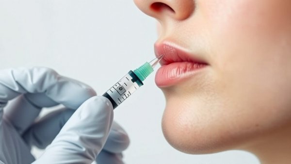 Close-up syringe injection with premium skin booster in UK clinic