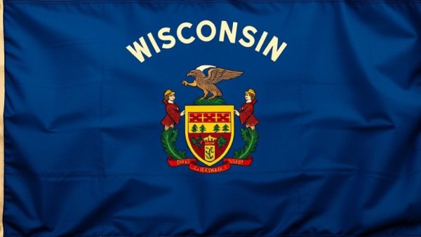 Wisconsin flag highlighting state symbols for Wisconsin health and wellness