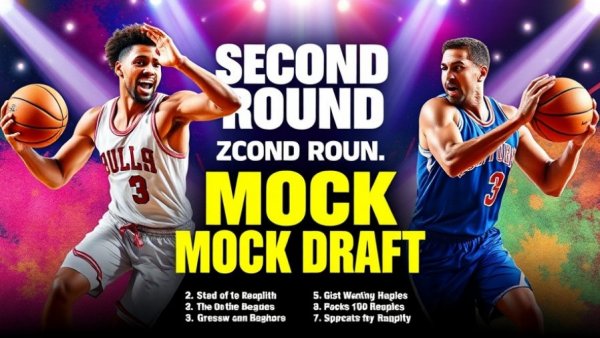 2026 NBA Mock Draft graphic with players and draft list.