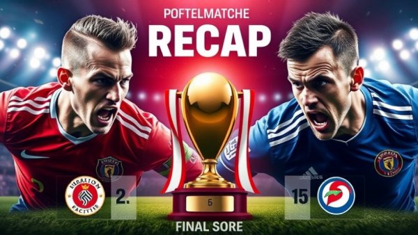 2026 FIFA World Cup match recap featuring soccer players and score.