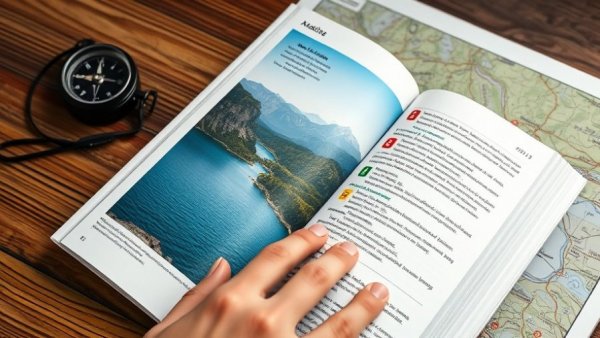 Boundary Waters guidebook review with open book and lake image.