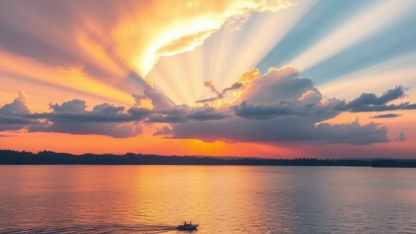 Wisconsin outdoor activities at a tranquil lake during sunset