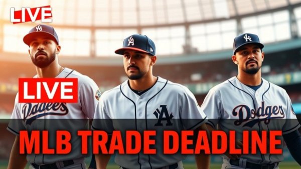 2026 MLB Trade Deadline graphic with three baseball players.