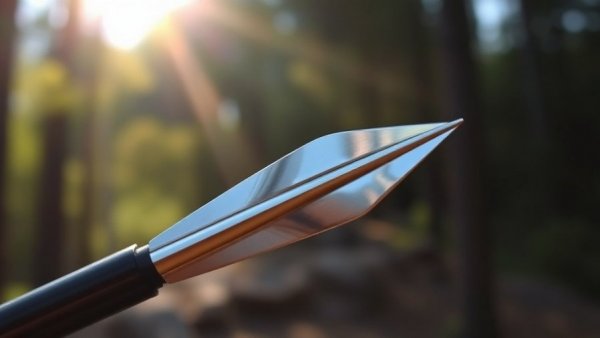Iron Will single bevel broadhead outdoors in sunlight