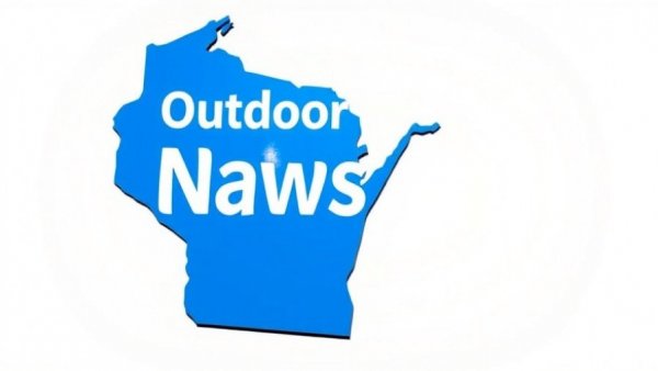 Blue silhouette of Wisconsin with 'Outdoor News Lake Profile' text