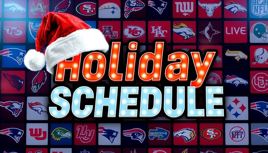 NFL 2025 Draft holiday schedule graphic with team logos.