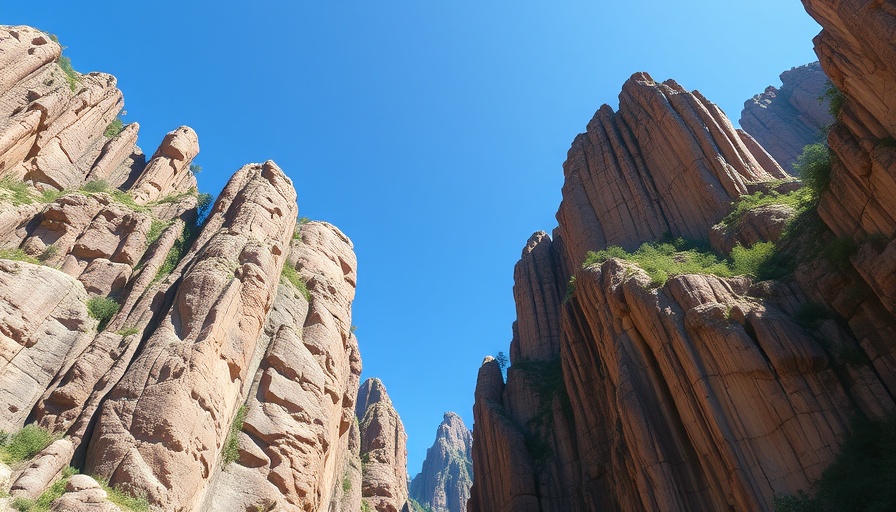 Stunning rocky cliffs under a clear blue sky, showcasing Wisconsin outdoor activities.