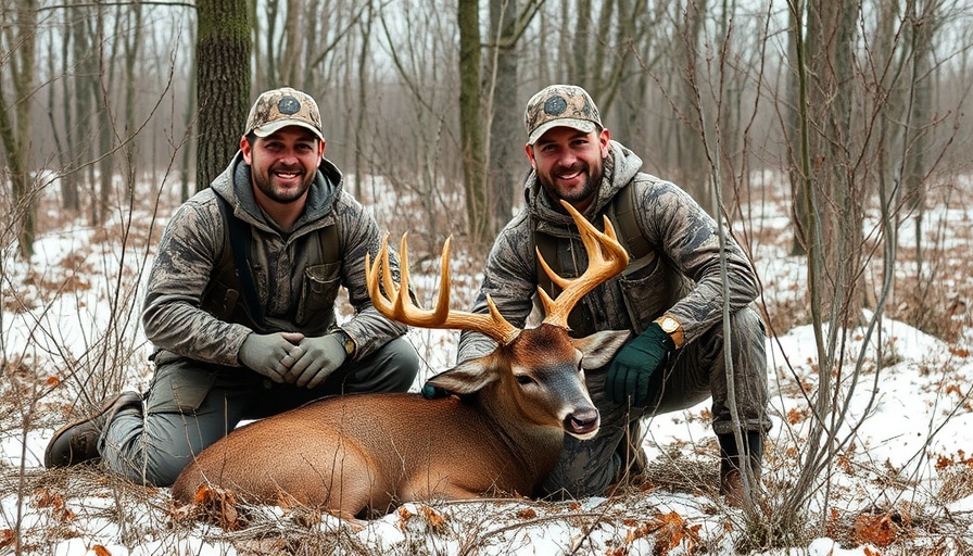 Hunters in Wisconsin hunting areas with turkey trophy.