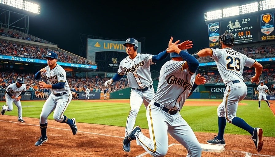 Milwaukee Brewers players in action during a game.