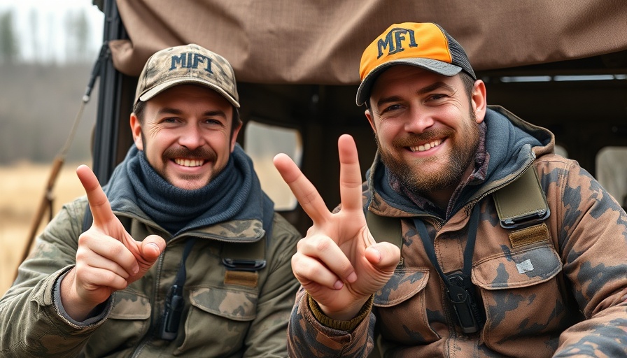 Two men in hunting gear enjoying Wisconsin outdoor activities.