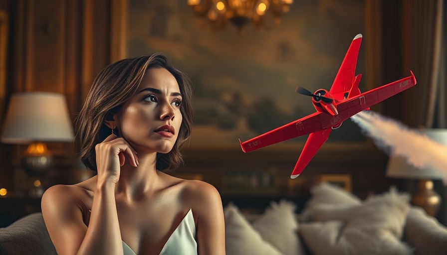 Contrasting scene with woman indoors and stunt plane, 2025 NFL Draft.