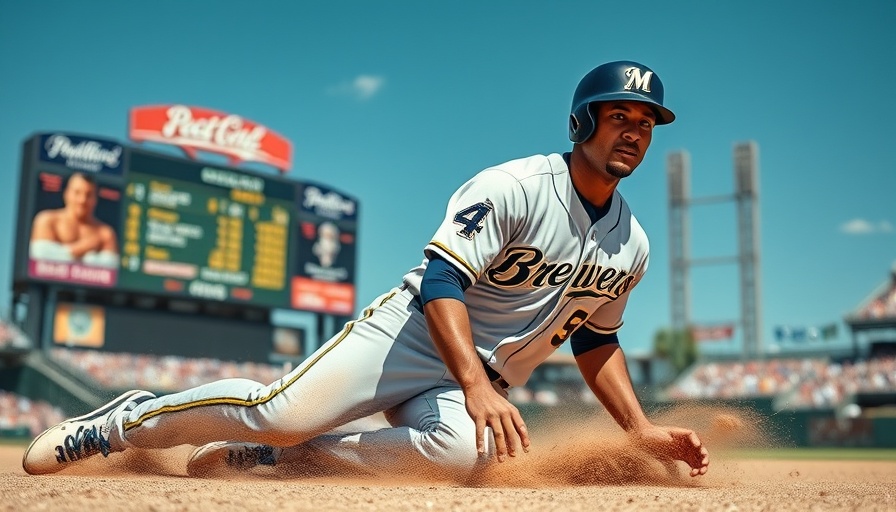 Milwaukee Brewers player tags Phillies player during action-packed game.