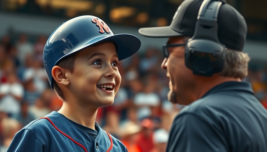 Baseball player's emotional moment with coach on the field.