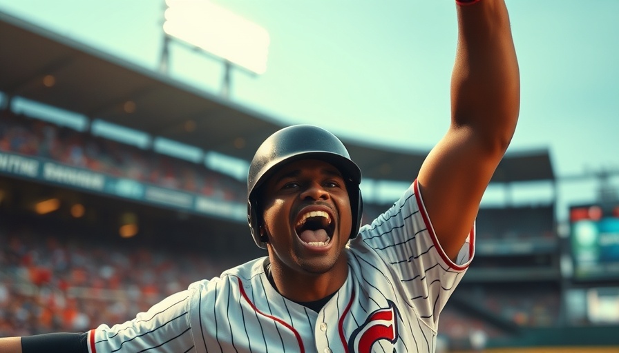 Joyful baseball player celebrating victory in Wisconsin outdoor recreation.