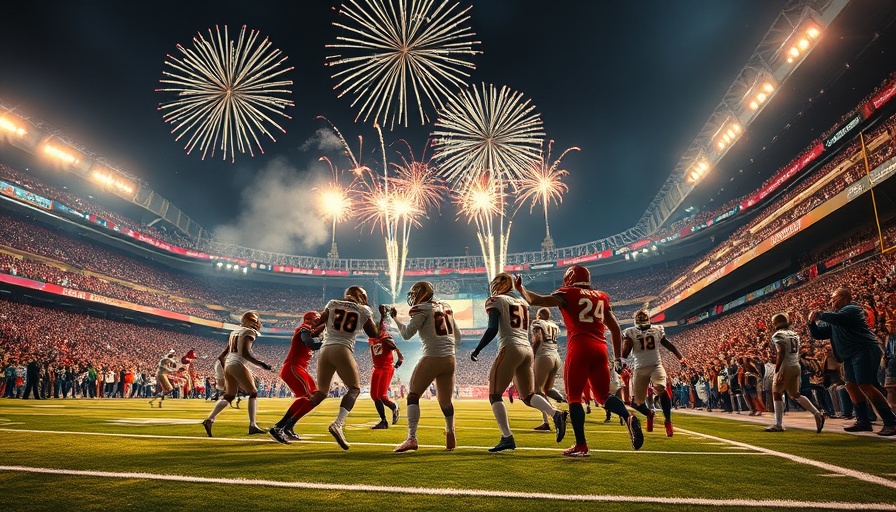 2025 NFL Draft celebration with fireworks at a stadium.