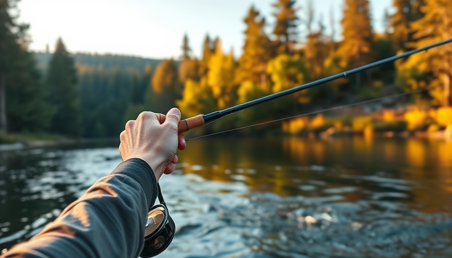 Serene fishing on Wisconsin river at sunrise